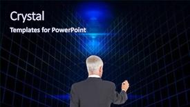  Presentation with smart grid - Slide set with smart grid - composite image of rear view background and a navy blue colored foreground