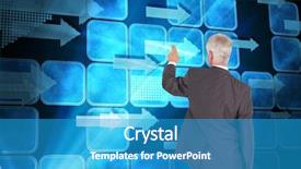  Presentation with classy - PPT theme consisting of smart grid - composite image of rear view background and a teal colored foreground