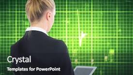  Presentation with composite - Cool new PPT theme with julienne in a pot meat backdrop and a mint green colored foreground