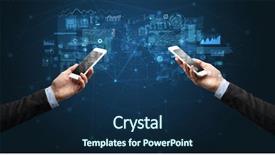  Presentation with smart grid - Presentation having smart grid system - close up of two hands background and a navy blue colored foreground