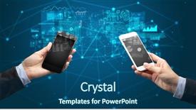  Presentation with smart grid - Presentation theme having smart grid system - close up of two hands background and a ocean colored foreground