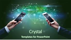  Presentation with smart grid - Slide deck having smart grid system - close up of two hands background and a ocean colored foreground