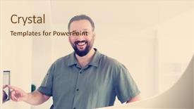  Presentation with 5g technology for smart grid - Presentation theme having smart home and technology concept background and a lemonade colored foreground