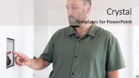  Presentation with 5g technology for smart grid - Slides featuring smart home and technology concept background and a soft green colored foreground