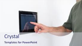  Presentation with smart home automation engineering - Theme consisting of smart home and technology concept background and a sky blue colored foreground