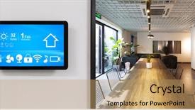  Presentation with control panel - Colorful theme enhanced with smart home app in control backdrop and a  colored foreground