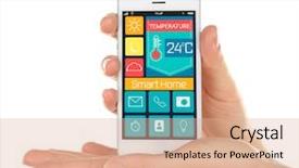  Presentation with smart home - Colorful slides enhanced with smart home app installing backdrop and a coral colored foreground