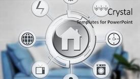  Presentation with smart home - Colorful PPT layouts enhanced with smart home control concept modern backdrop and a light gray colored foreground