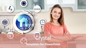  Presentation with smart home - Audience pleasing presentation consisting of smart home control concept young backdrop and a  colored foreground