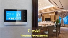  Presentation with chinese restaurant - Presentation design with smart home in chinese restaurant background and a  colored foreground