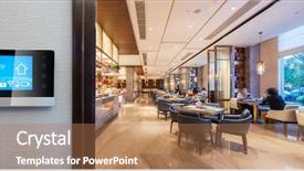  Presentation with chinese restaurant - Presentation consisting of smart home in chinese restaurant background and a coral colored foreground