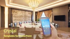  Presentation with chinese restaurant - Audience pleasing slide set consisting of smart home in chinese restaurant backdrop and a tawny brown colored foreground