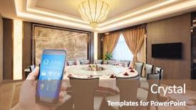 Presentation with restaurant system - Cool new PPT theme with smart home in chinese restaurant backdrop and a  colored foreground
