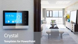  Presentation with intelligence - Slides featuring smart home system on intelligence background and a gray colored foreground