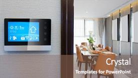  Presentation with smart home automation system - Theme with smart home system on intelligence background and a tawny brown colored foreground