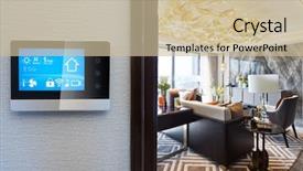  Presentation with smart home - Audience pleasing theme consisting of smart home system on intelligence backdrop and a  colored foreground