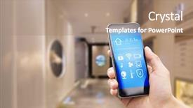  Presentation with smart home - Presentation theme having smart home system on smart background and a coral colored foreground