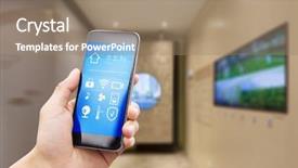  Presentation with smart home automation system - Theme featuring smart home system on smart background and a coral colored foreground