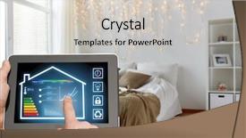  Presentation with 5g technology for smart grid - Colorful PPT layouts enhanced with smart home and technology concept backdrop and a light gray colored foreground