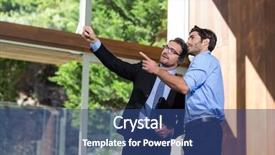  Presentation with real estate prices - PPT theme having smart house - real estate showing property background and a ocean colored foreground