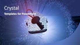  Presentation with optic - PPT theme featuring smart-house-concept-on-fiber background and a ocean colored foreground