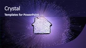  Presentation with smart home automation system - Cool new slides with smart house home technology backdrop and a navy blue colored foreground