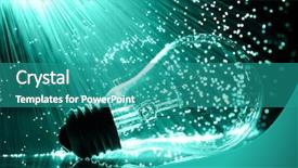  Presentation with smart light - Slide deck featuring smart idea - fiber optics background with lots background and a teal colored foreground