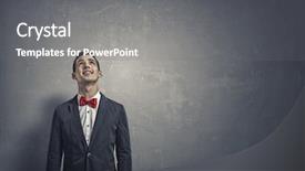  Presentation with young man wearing a hat - Theme having smart idea - pensive young man background and a gray colored foreground