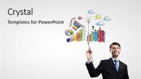  Presentation with hand drawn brush stroke design - Theme featuring bible - book on bench background and a tawny brown colored foreground