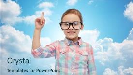  Presentation with early childhood education - Slide deck having smart kid - childhood school education vision background and a light blue colored foreground