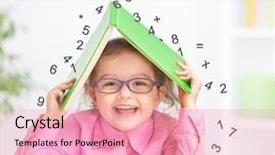  Presentation with smart - Slide set consisting of smart kid in glasses background and a lemonade colored foreground