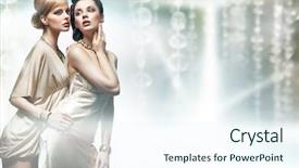  Presentation with diamonds - Amazing theme having smart life - women and diamonds backdrop and a sky blue colored foreground