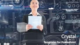  Presentation with bond - PPT layouts enhanced with smart meter - digital composite of futuristic room background and a dark gray colored foreground