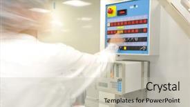  Presentation with medical worker - Presentation consisting of smart meter - professional medical worker adjusting modern background and a light gray colored foreground