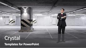  Presentation with aged - Cool new slide deck with smart parking - middle aged confident businessman backdrop and a gray colored foreground