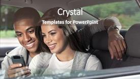  Presentation with car parking - PPT theme consisting of smart parking - teenagers in car background and a tawny brown colored foreground