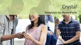  Presentation with social anxiety teenagers - Slides consisting of smart parking - teenagers with car background and a soft green colored foreground