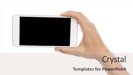  Presentation with smart - Cool new slide deck with smart phone on hand backdrop and a lemonade colored foreground