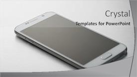  Presentation with stainless steel - Slide set with smart-phone-on-stainless-steel background and a  colored foreground