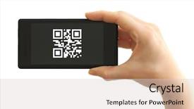  Presentation with smart - Beautiful slides featuring smart phone with qr code backdrop and a lemonade colored foreground