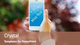  Presentation with smart - Presentation consisting of smart phone with romantic screensaver background and a coral colored foreground