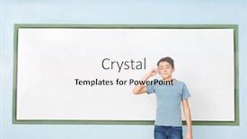  Presentation with elementary school - Slide set with smart-pupil-has-an-idea background and a white colored foreground