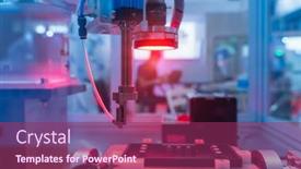  Presentation with manufacturing industry - Audience pleasing slides consisting of smart-robot-in-manufacturing-industry backdrop and a violet colored foreground