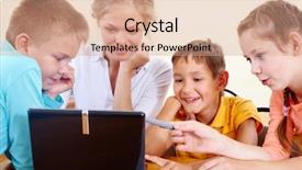  Presentation with smart retail augmented and - Amazing PPT theme having retro or vintage style english backdrop and a red colored foreground.