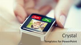  Presentation with nonverbal business communication - Beautiful PPT theme featuring smart telecom - business technology communication connection backdrop and a coral colored foreground