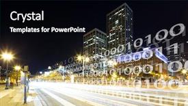  Presentation with transportation smart traffic - Beautiful theme featuring intelligent transportation - smart traffic on road backdrop and a black colored foreground