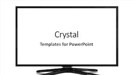  Presentation with ankle monitor - Slides enhanced with smart tv - 4k monitor isolated on white background and a  colored foreground