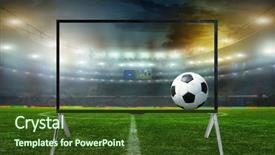  Presentation with soccer game analysis - Slides consisting of smart tv led monitor isolated background and a tawny brown colored foreground