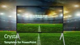  Presentation with smart - Beautiful slide set featuring smart tv led monitor isolated backdrop and a tawny brown colored foreground