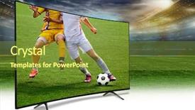  Presentation with smart goals - Slide deck featuring 4k monitor watching smart tv background and a tawny brown colored foreground